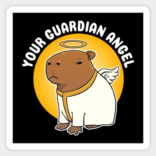 Your Guardian Angel Capybara Cartoon Sticker